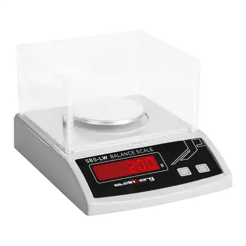 ⁨Laboratory Precision Scale with Glass Cover LED Display 200g / 0.001g⁩ at Wasserman.eu