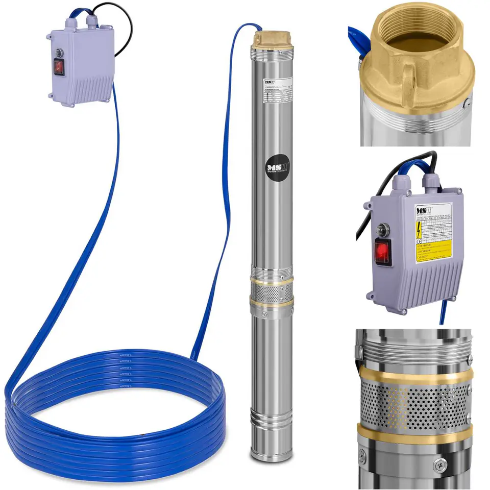 Submersible pump for deep well MSW 10800 L/h up to 54 m at Wasserman.eu