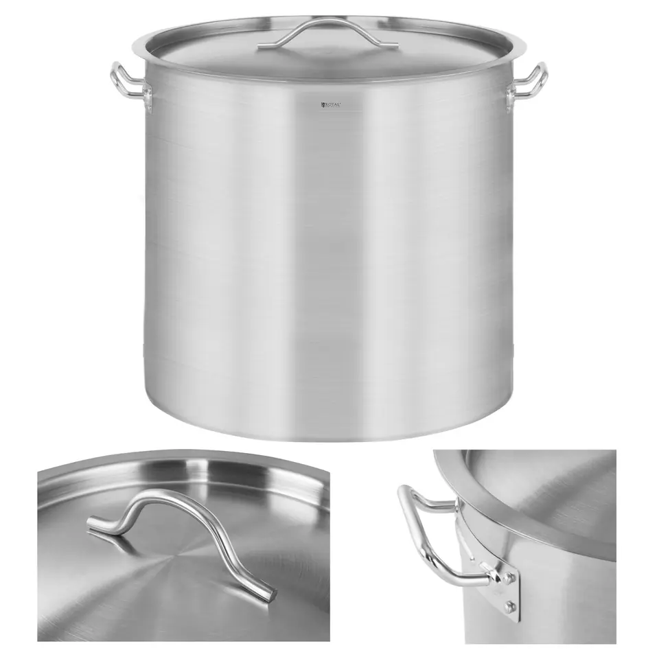 Catering pot with lid stainless steel for induction cooker 98 L at Wasserman.eu