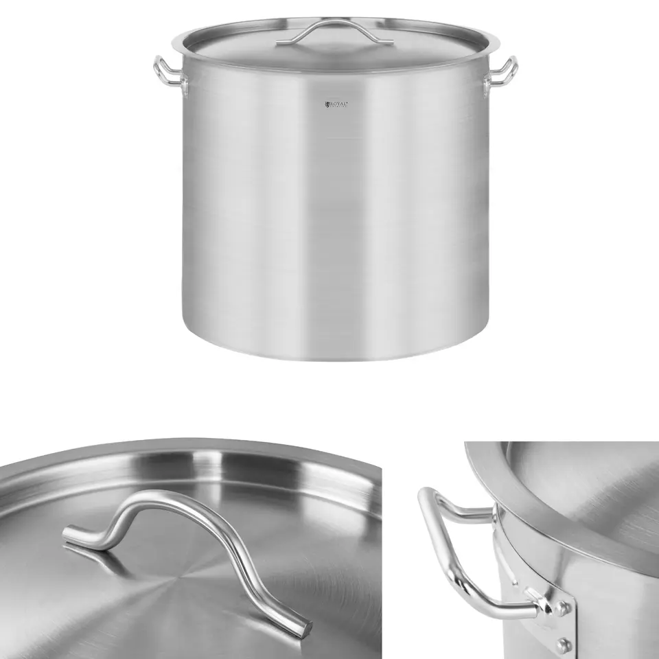 Catering pot with lid stainless steel for induction cooker 12 L at Wasserman.eu