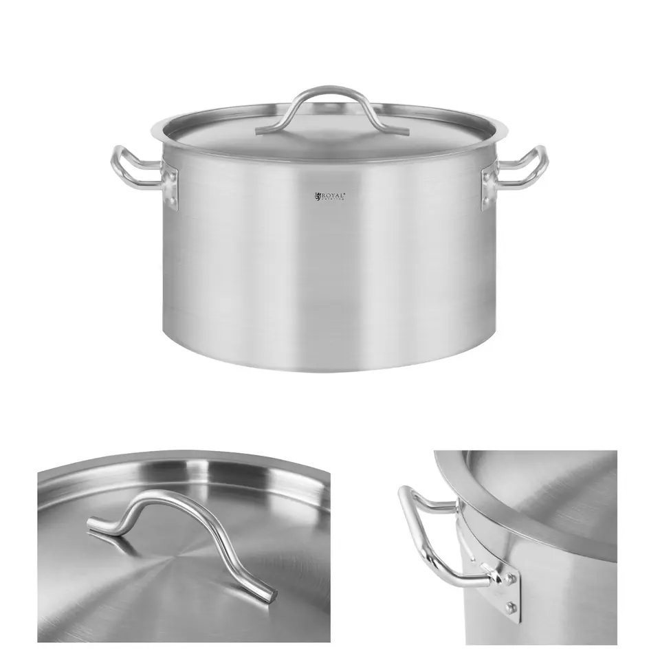 Catering pot with lid stainless steel for induction cooker 14 L at Wasserman.eu