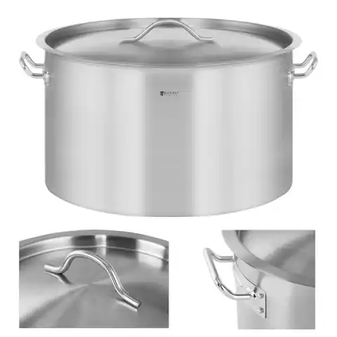 ⁨Catering pot with lid stainless steel for induction cooker 44 L⁩ at Wasserman.eu