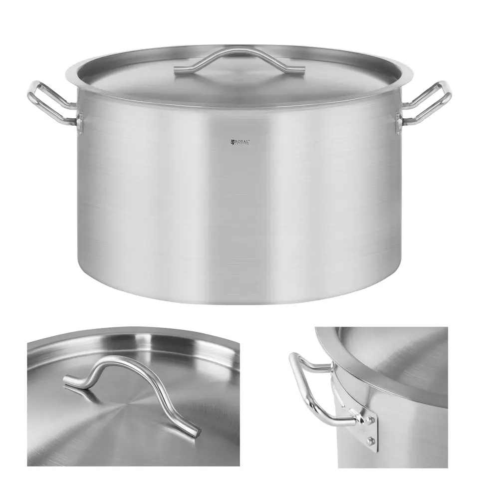 Catering pot with lid stainless steel for induction cooker 58 L at Wasserman.eu