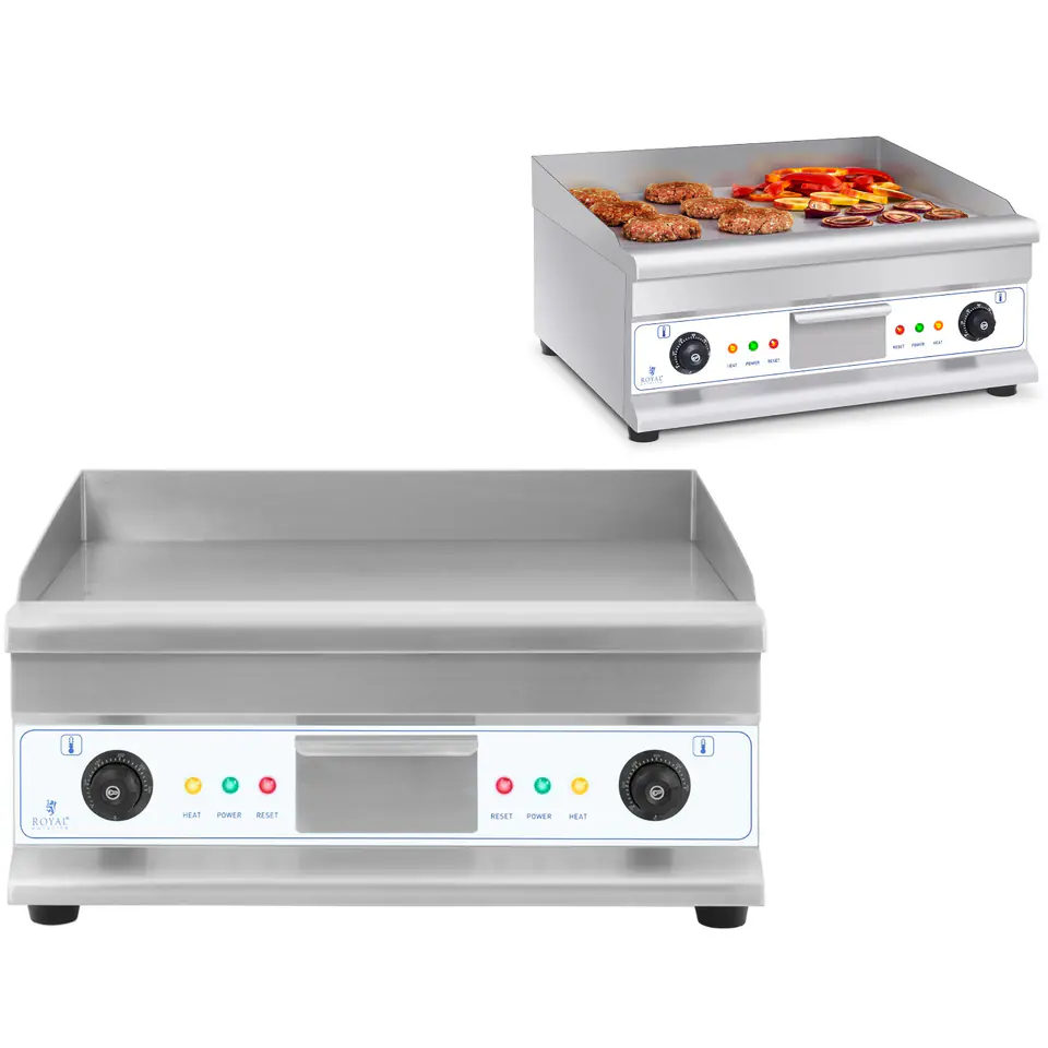 ⁨Grill płyta grillowa elektryczna gładka 300deg;C 60 cm 2 x 3200W⁩ w sklepie Wasserman.eu