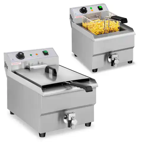 ⁨Electric adjustable catering fryer with tap 230 V 3500W 16 L⁩ at Wasserman.eu