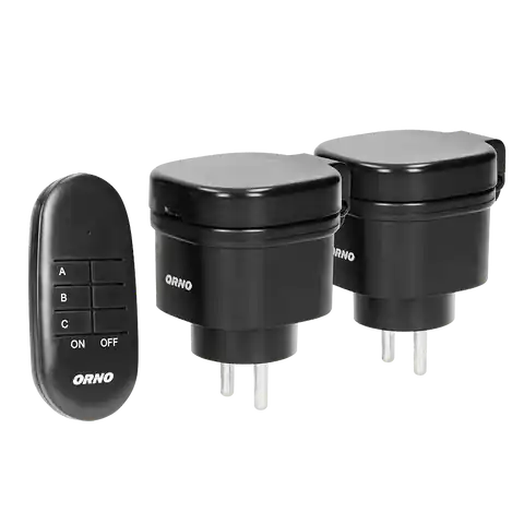 ⁨Set of wireless mini sockets controlled by remote control 2+1, IP44⁩ at Wasserman.eu