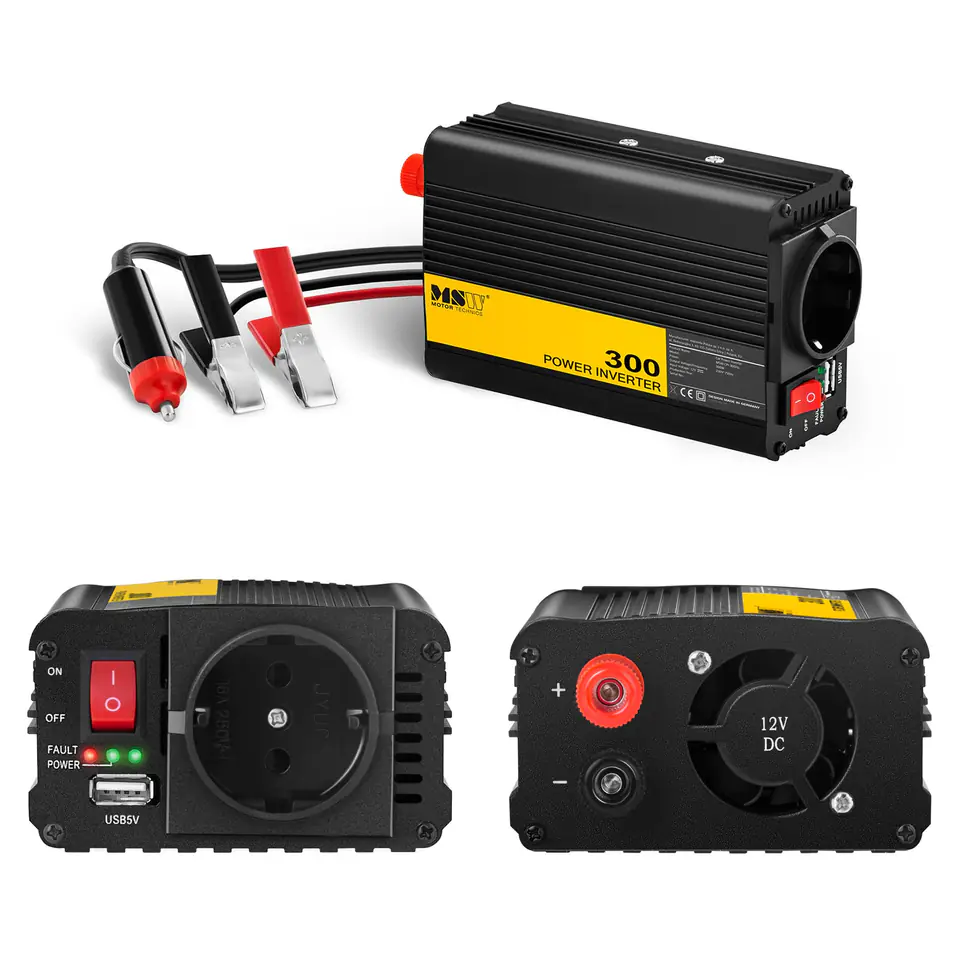 Car voltage converter for 300/600W battery + Cigarette lighter socket adapter at Wasserman.eu