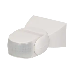 ⁨Motion sensor 180°, vertical and horizontal adjustment, IP65, 1200W, white⁩ at Wasserman.eu