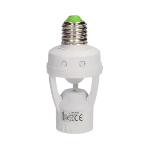 ⁨Bulb socket with motion sensor, 360st. IP20, E27 thread, 1x60W⁩ at Wasserman.eu