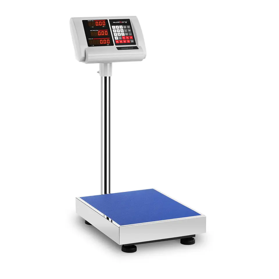 ⁨Storage platform scale 30x40cm power supply + battery 100kg / 10g⁩ at Wasserman.eu