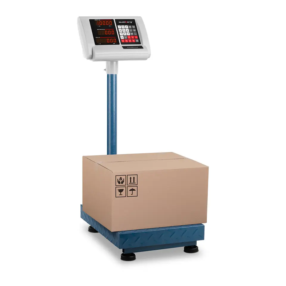 ⁨Folding storage platform scale 30x40cm power supply + battery 100kg / 10g⁩ at Wasserman.eu