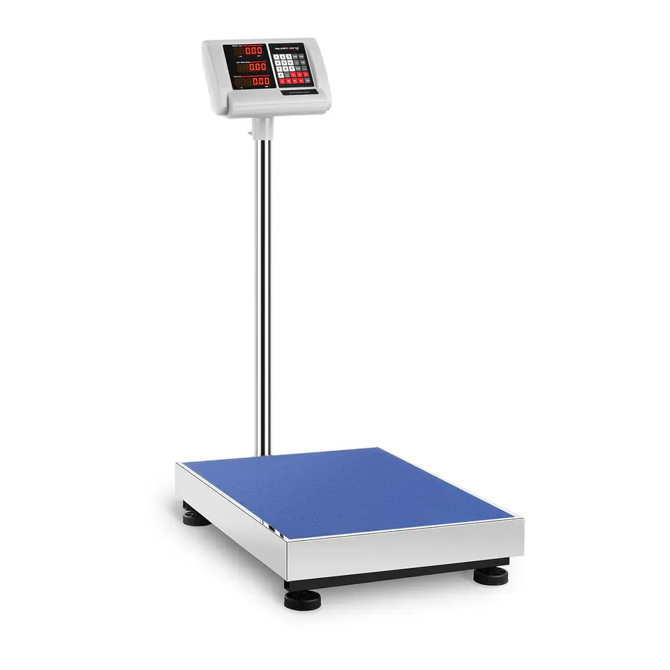 ⁨Storage platform scale 45x60cm power supply + battery 300kg / 50g⁩ at Wasserman.eu