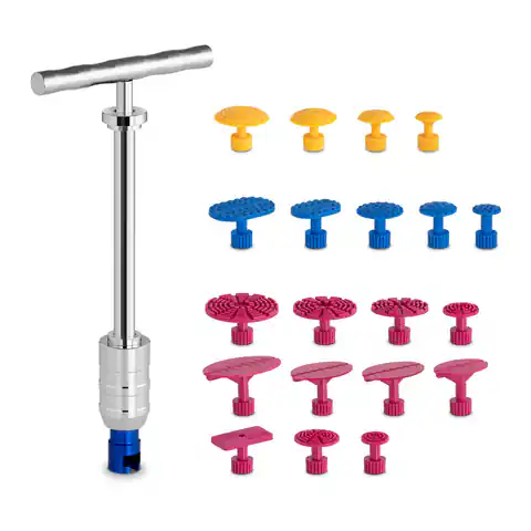⁨PDR repair kit inertial hammer for pulling dents in the car body - 19 pieces⁩ at Wasserman.eu