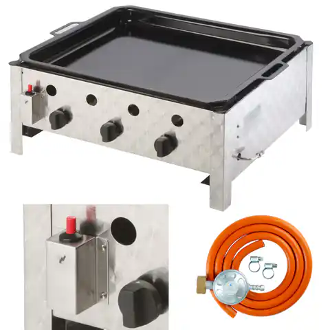 ⁨Gas frying pan gas grill with frying pan 3 - burner PELVIS 10 kW⁩ at Wasserman.eu