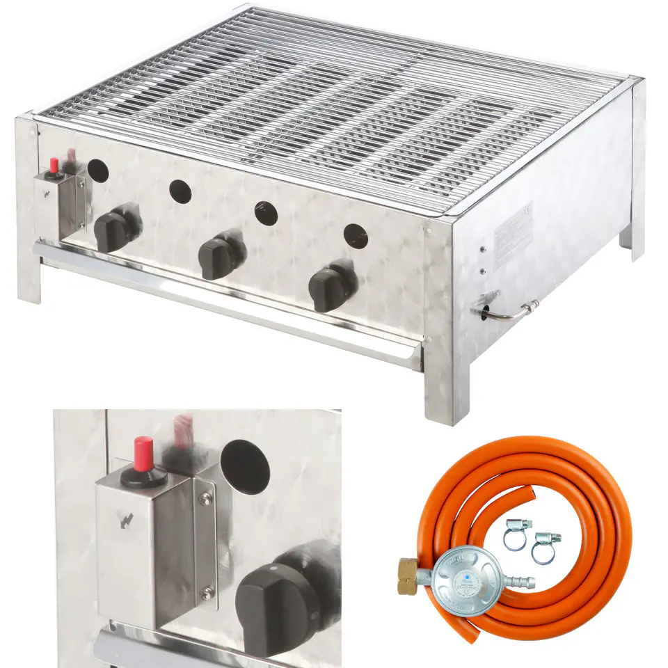 ⁨Grill gazowy gastronomiczny 3 - palnikowy z rusztem RASCAL 10 kW⁩ w sklepie Wasserman.eu