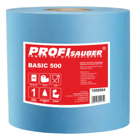 ⁨Czyściwo włókninowe przemysłowe bezpyłowe ProfiSauber BASIC 500⁩ w sklepie Wasserman.eu