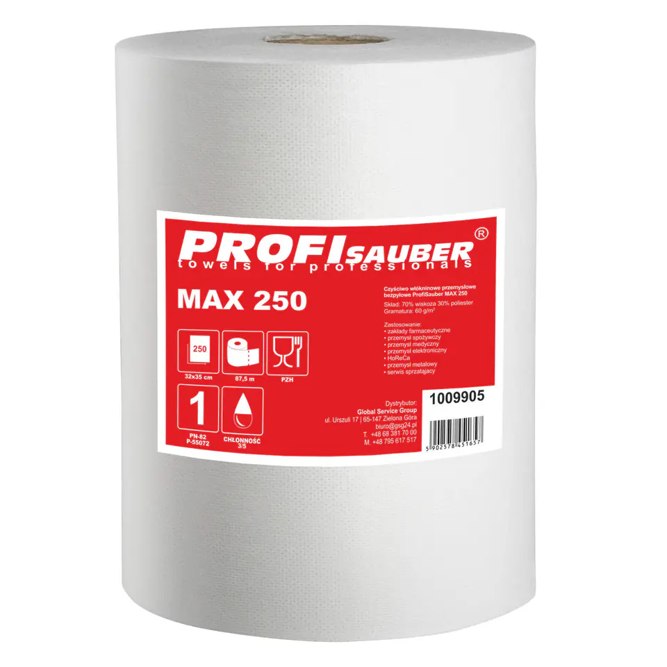 ⁨Industrial nonwoven wipe ProfiSauber MAX 250⁩ at Wasserman.eu