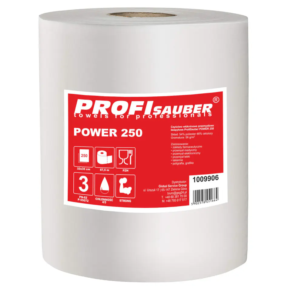 ⁨Industrial absorbent non-woven wipe ProfiSauber POWER 250⁩ at Wasserman.eu