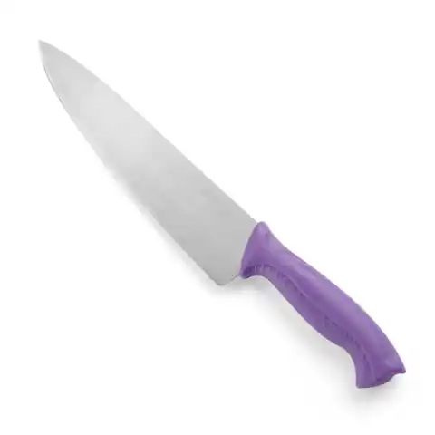 ⁨Nóż kuchenny szefa kuchni HACCP dla alergików 385mm - fioletowy - HENDI 842775⁩ w sklepie Wasserman.eu