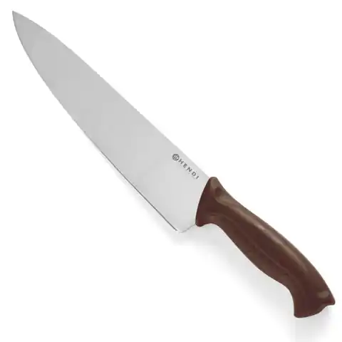 ⁨Nóż kucharski do wędlin i gotowanych mięs HACCP 385mm - brązowy - HENDI 842799⁩ w sklepie Wasserman.eu