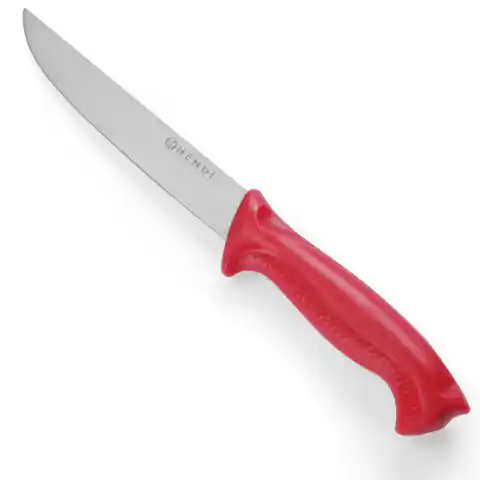 ⁨Nóż rzeźniczy HACCP do surowego mięsa 290mm - czerwony - HENDI 842423⁩ w sklepie Wasserman.eu