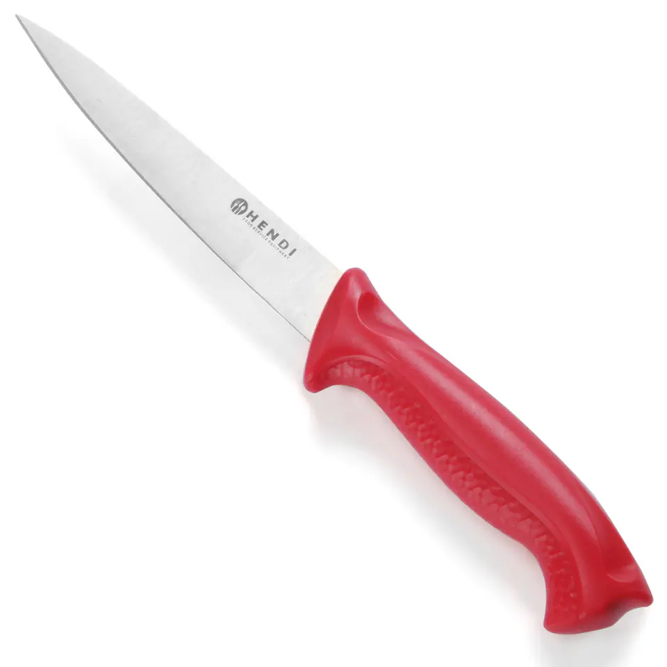 ⁨HACCP filleting knife for raw meat 300mm - red - HENDI 842522⁩ at Wasserman.eu