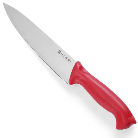 ⁨Nóż kucharski HACCP do surowego mięsa 385mm - czerwony - HENDI 842720⁩ w sklepie Wasserman.eu