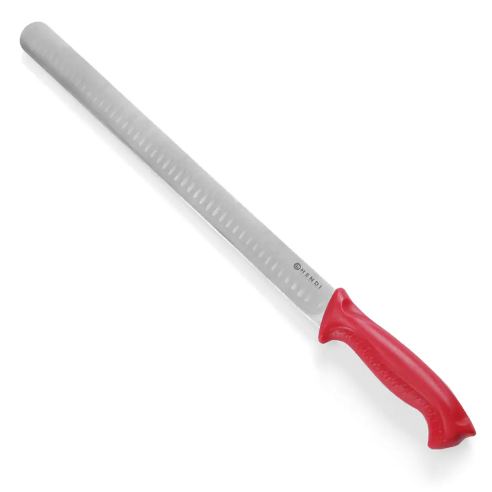 ⁨HAM and salmon knife HACCP for raw meat 490mm - red - HENDI 842928⁩ at Wasserman.eu
