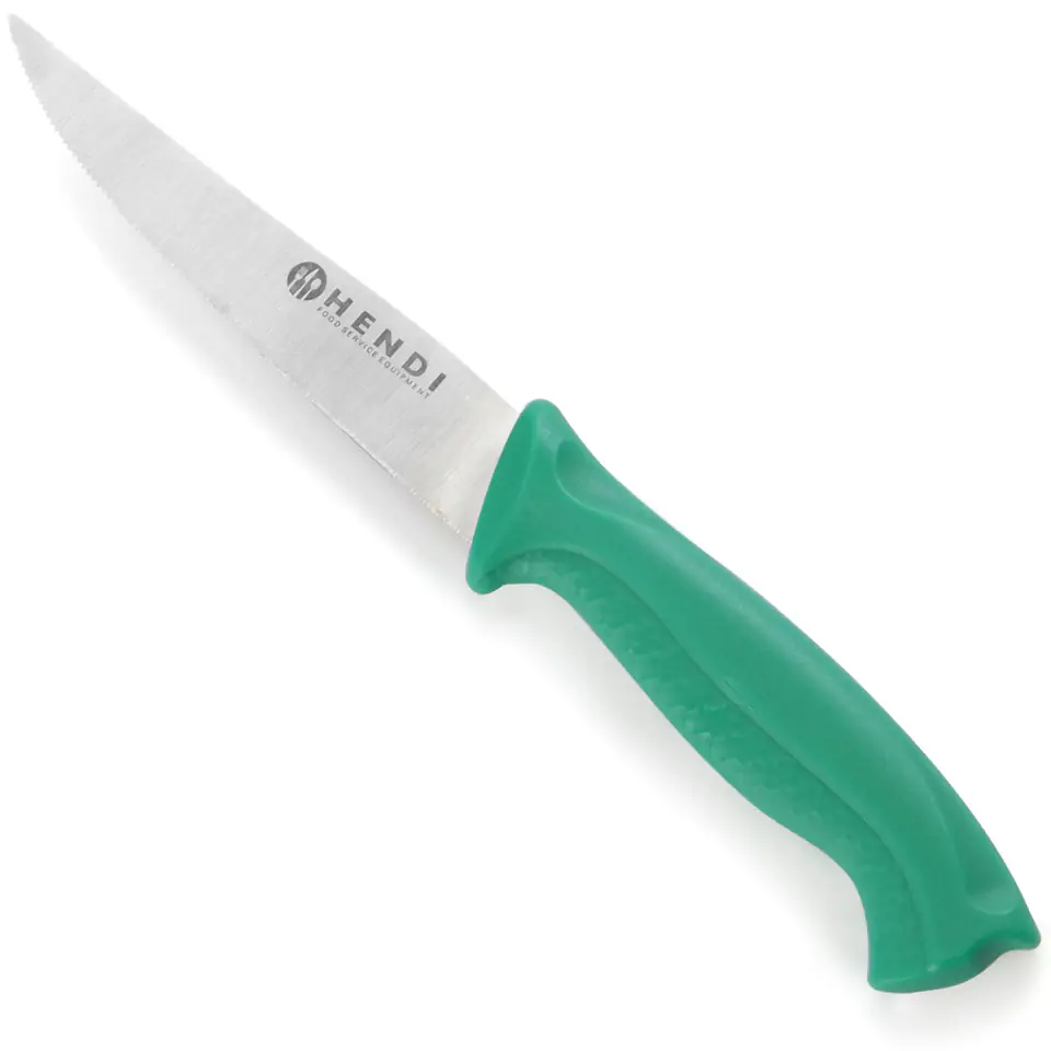 ⁨Vegetable and fruit knife serrated HACCP 205mm - green - HENDI 842119⁩ at Wasserman.eu
