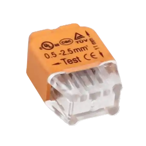 ⁨2-adriger Push-In-Stecker; für Draht 0,75-2,5mm?; IEC 300V/24A; 100 Stk.⁩ im Wasserman.eu
