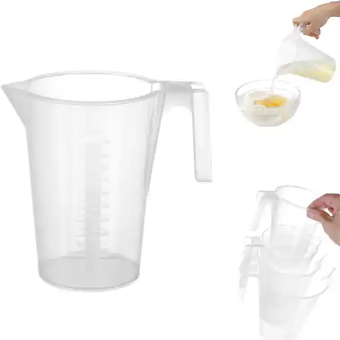 ⁨Kitchen measuring jug with polypropylene measuring cup stackable 1L - HENDI 567821⁩ at Wasserman.eu
