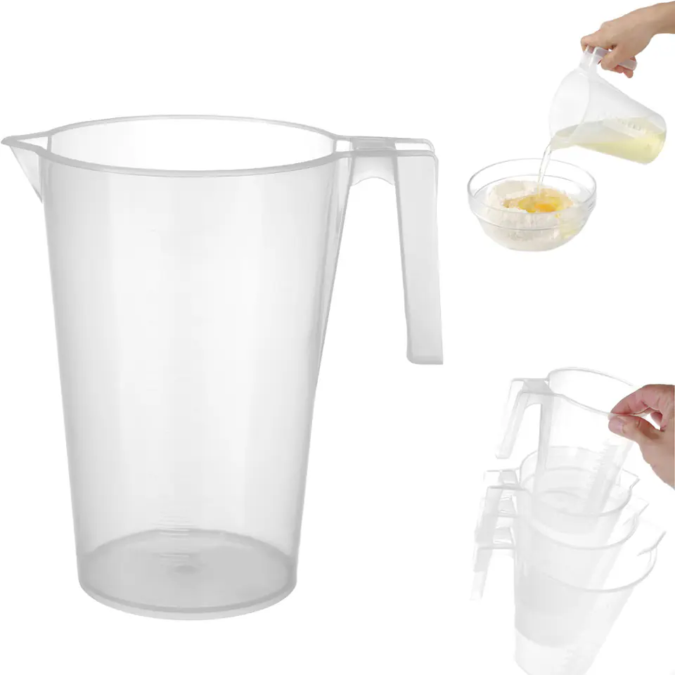 ⁨Kitchen measuring jug with polypropylene measuring cup stackable 2L - HENDI 567838⁩ at Wasserman.eu