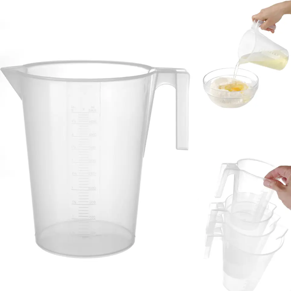 ⁨Kitchen measuring jug with polypropylene measuring cup stackable 5L - HENDI 567852⁩ at Wasserman.eu