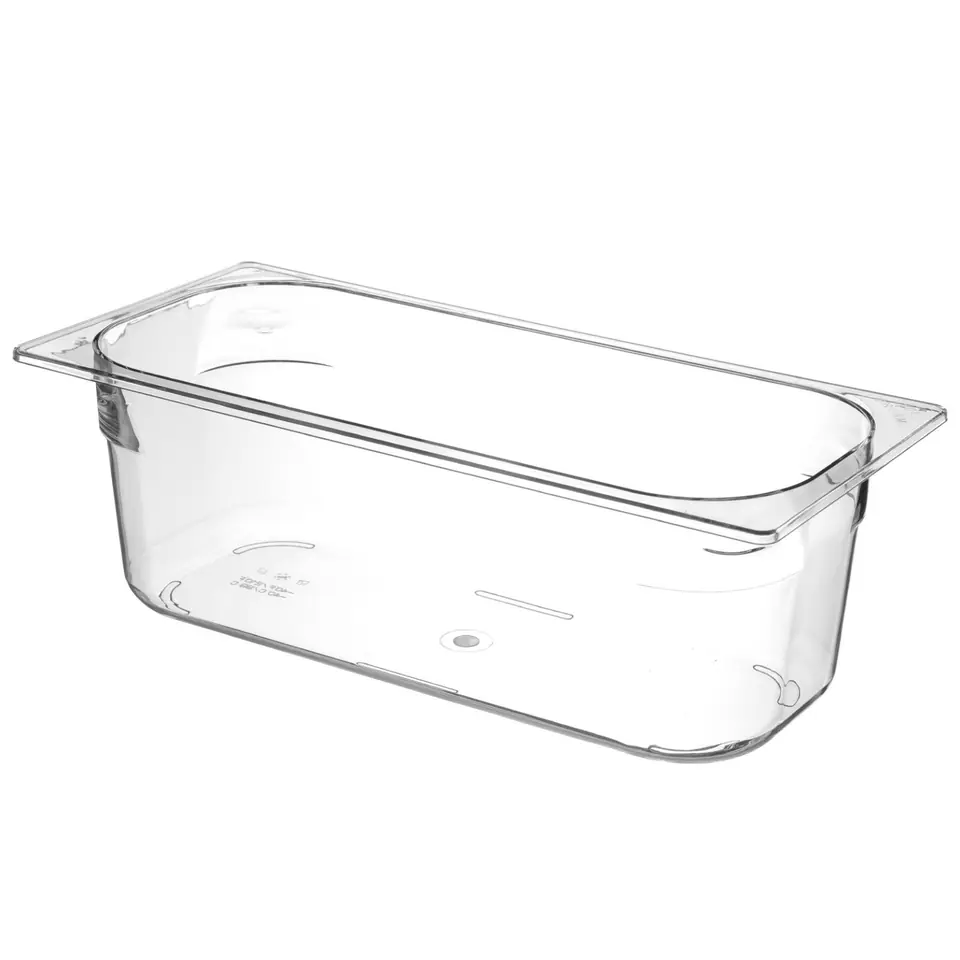 ⁨Polycarbonate ice cream box 360x165x120mm - transparent 5L - HENDI 807026⁩ at Wasserman.eu