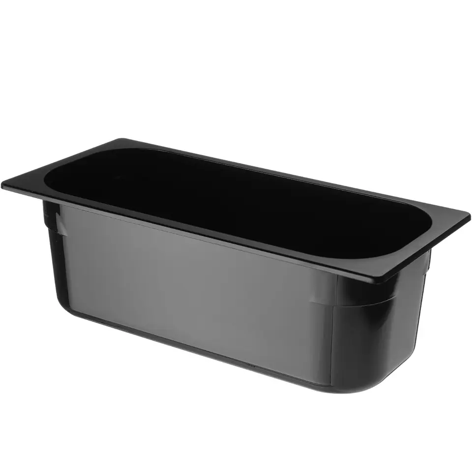 ⁨Polycarbonate ice cream box 360x165x120mm - black 5L - HENDI 807033⁩ at Wasserman.eu