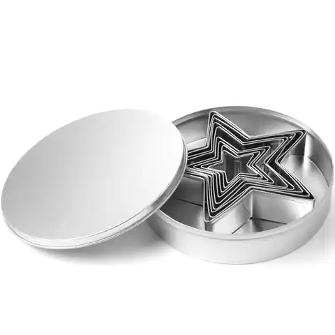 ⁨Form confectionery cutter for dough template STARS - SET of 9pcs.  - HENDI 673768⁩ at Wasserman.eu