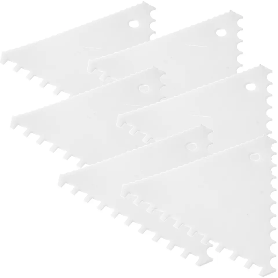 ⁨Confectionery scraper triangular serrated COMB WIDE SPACING - SET OF 6pcs.  - HENDI 554203⁩ at Wasserman.eu