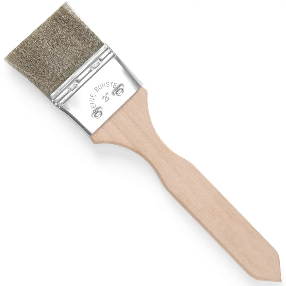 ⁨Kitchen brush for lubricating stainless wire bristles wide 50x220mm - HENDI 515396⁩ at Wasserman.eu