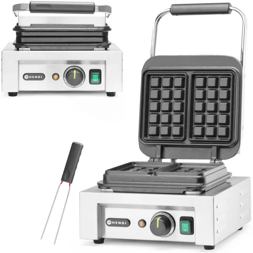 Professional waffle maker large grille 2 Brussels waffles 2200W at Wasserman.eu