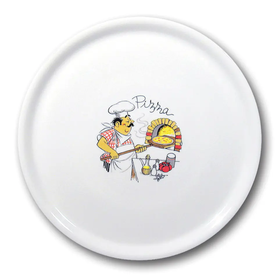 ⁨Wytrzymały talerz do pizzy z porcelany Speciale dekorowany 330mm - zestaw 6szt.⁩ w sklepie Wasserman.eu