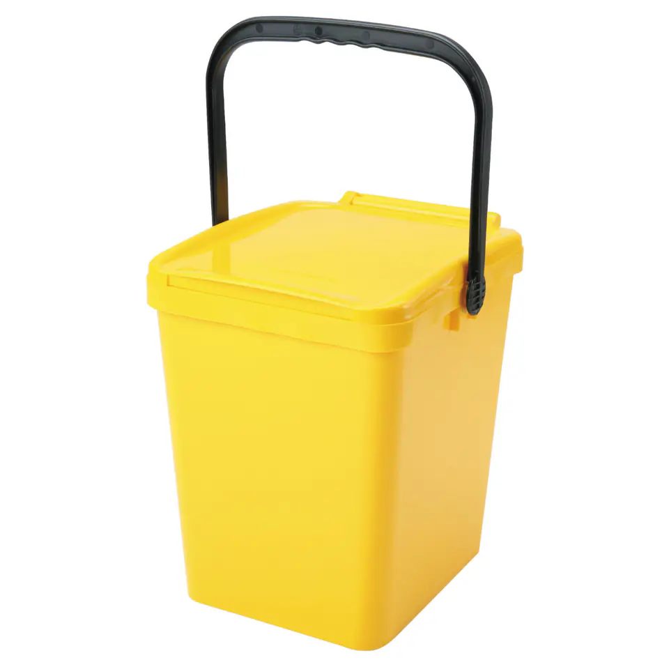 ⁨Bin container for segregation of garbage and waste sorting - yellow Urba 21L⁩ at Wasserman.eu