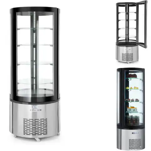 ⁨Refrigerated confectionery cabinet round 4 shelves LED 360L⁩ at Wasserman.eu