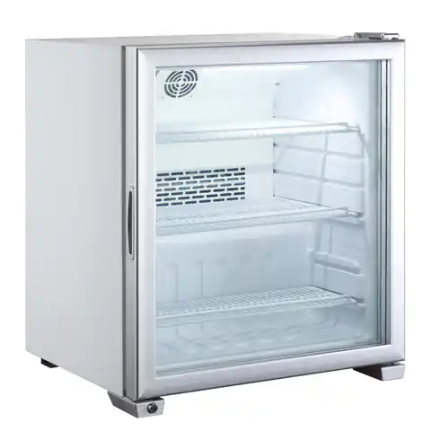⁨Freezer display cabinet glass door 3 shelves for -18C LED 90L⁩ at Wasserman.eu
