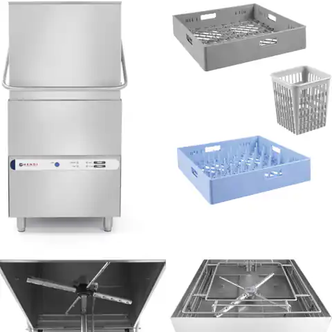 ⁨Dishwasher hood for dishes quick and economical basket 50x50cm 400V⁩ at Wasserman.eu