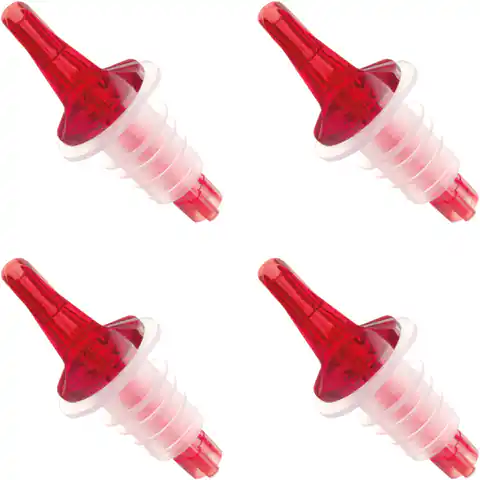 ⁨Filler dispenser tap for bottles - red SET of 4pcs.⁩ at Wasserman.eu