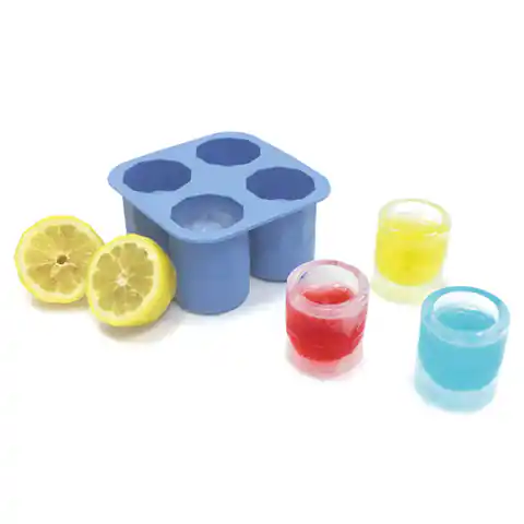 ⁨Ice cube cutter silicone 4 x ICE GLASSES FOR SHOTS⁩ at Wasserman.eu