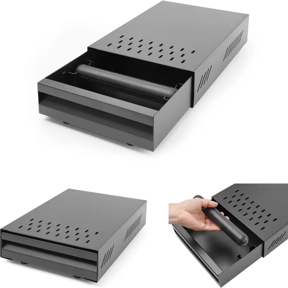 Coffee grounds drawer with fender base for coffee grinder at Wasserman.eu