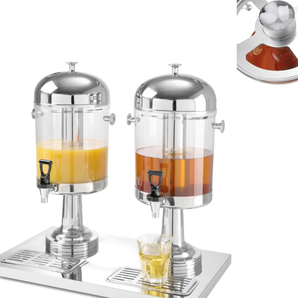 ⁨Dispenser dispenser for beverage juices cooled double 2 x 8L⁩ at Wasserman.eu