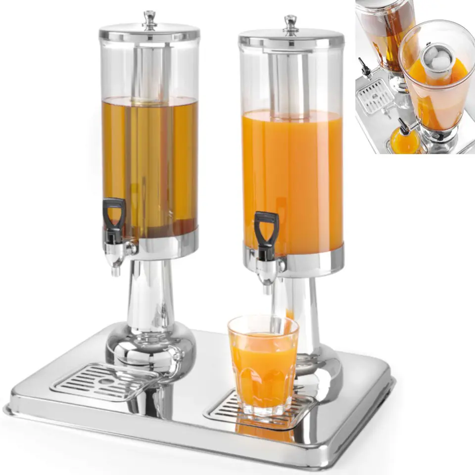 ⁨Dispenser dispenser for beverage juices cooled double 2 x 3L⁩ at Wasserman.eu