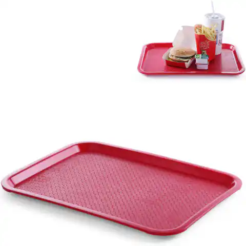 ⁨Polypropylene Fast Food tray 30.5x41.5cm - red⁩ at Wasserman.eu